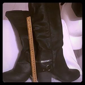 Knee high black boots